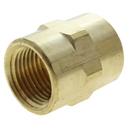 ADVANCED TECHNOLOGY PRODUCTS Fitting, Brass, Female Hex Coupling, 1/2" Female x 1/2" Female NPT FC04-04